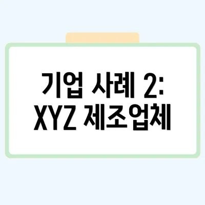 기업 사례 2: XYZ 제조업체