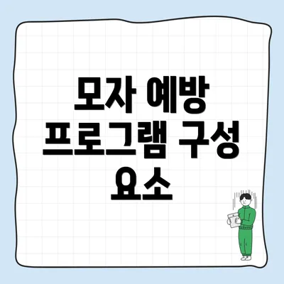 모자 예방 프로그램 구성 요소
