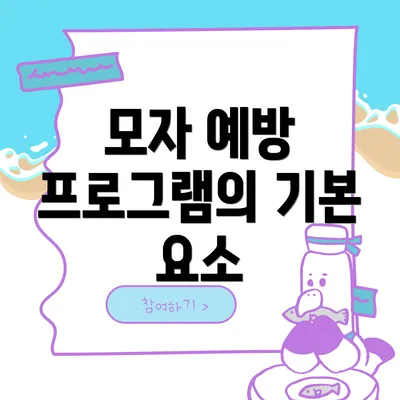 모자 예방 프로그램의 기본 요소