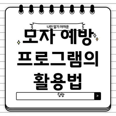 모자 예방 프로그램의 활용법