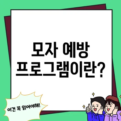 모자 예방 프로그램이란?