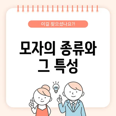모자의 종류와 그 특성