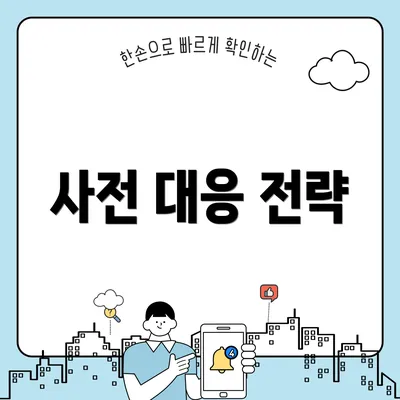 사전 대응 전략