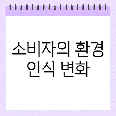 소비자의 환경 인식 변화