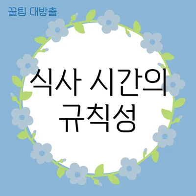 식사 시간의 규칙성