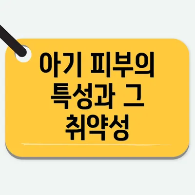 아기 피부의 특성과 그 취약성
