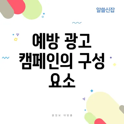 예방 광고 캠페인의 구성 요소