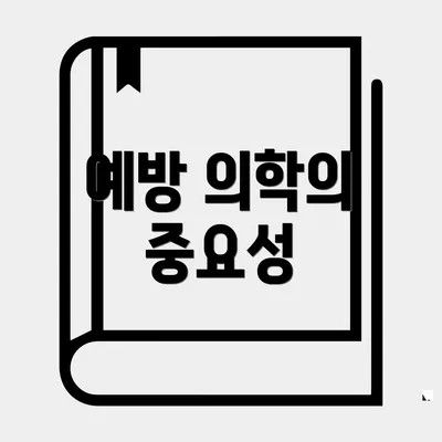 예방 의학의 중요성