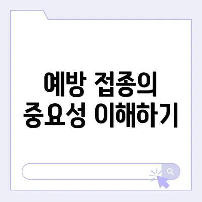 예방 접종의 중요성 이해하기