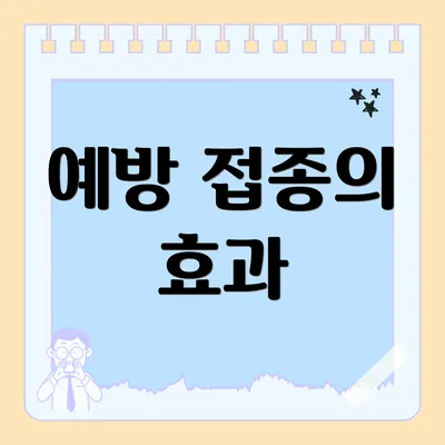 예방 접종의 효과