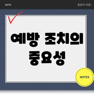 예방 조치의 중요성