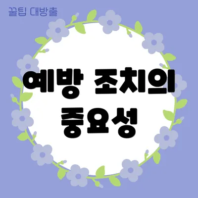 예방 조치의 중요성