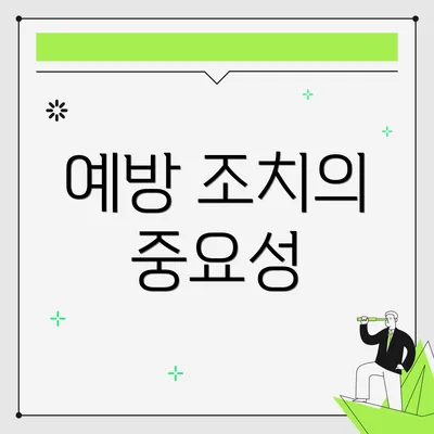 예방 조치의 중요성