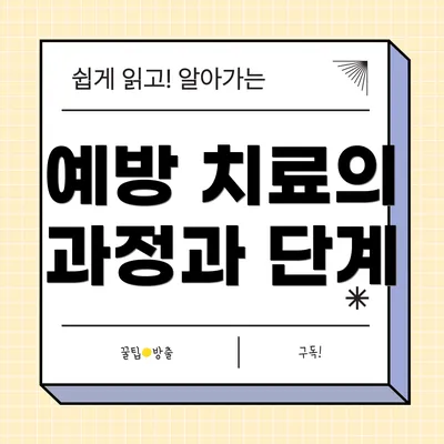 예방 치료의 과정과 단계