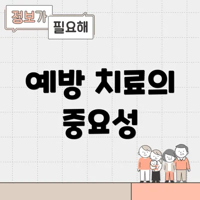 예방 치료의 중요성