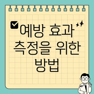 예방 효과 측정을 위한 방법