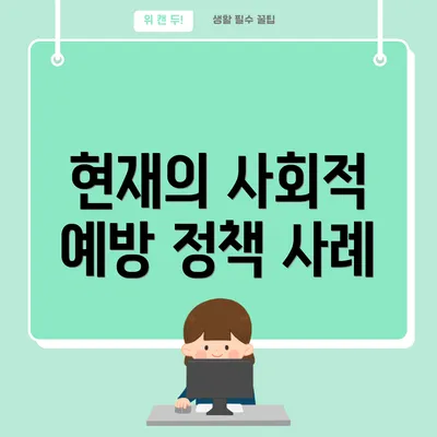 현재의 사회적 예방 정책 사례