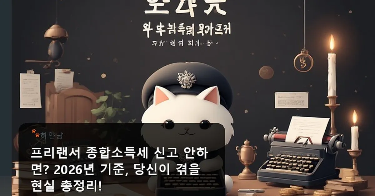 프리랜서 종합소득세 신고 안하면 - chanyangyee.kr 캐릭터