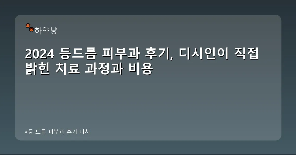 등 드름 피부과 후기 디시 - chanyangyee.kr 캐릭터